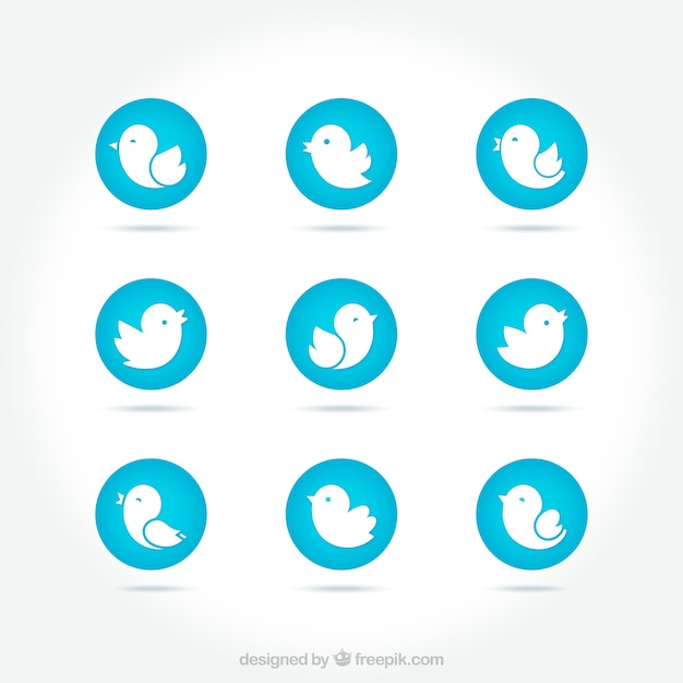 Gratis vector iconen vogel