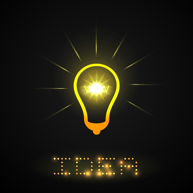 Gratis vector idee gloeilamp