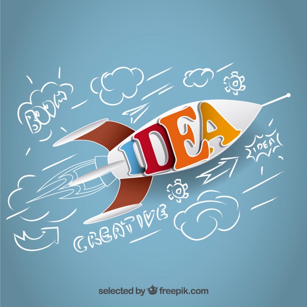 Gratis vector idee raket