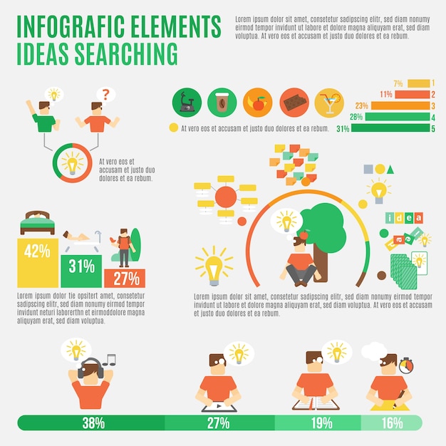 Ideeën Infographic Set