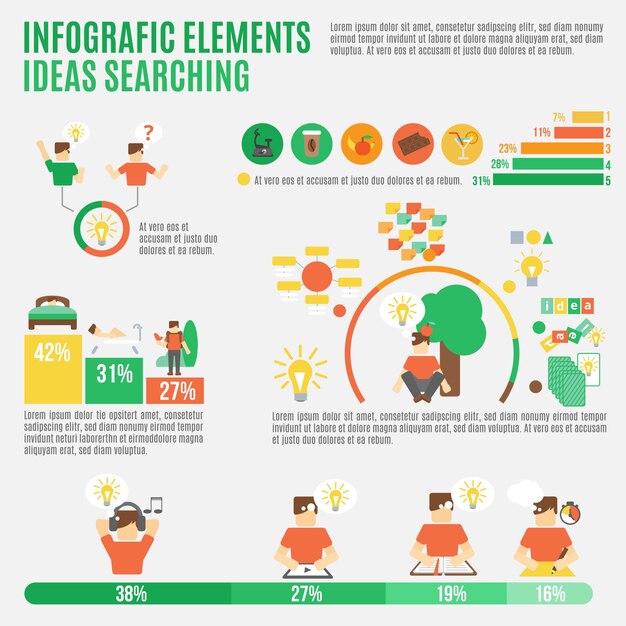 Ideeën Infographic Set