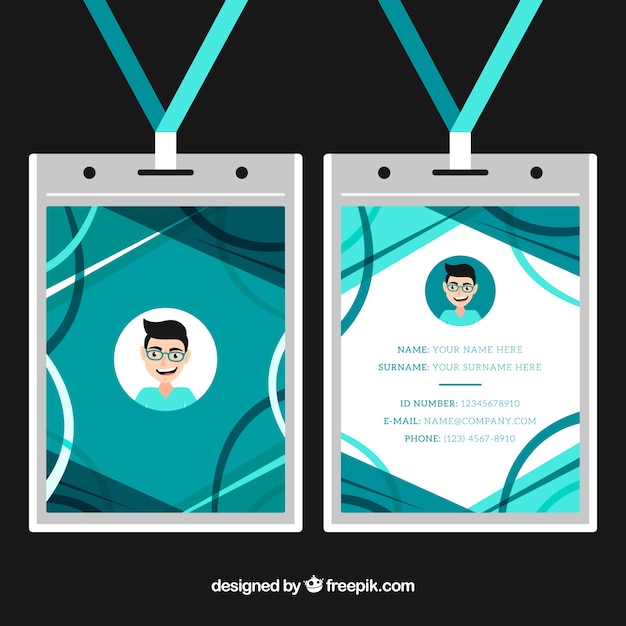 Gratis vector identiteitskaart-sjabloon