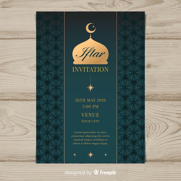 Gratis vector iftar feest