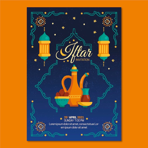 Iftar poster sjabloon