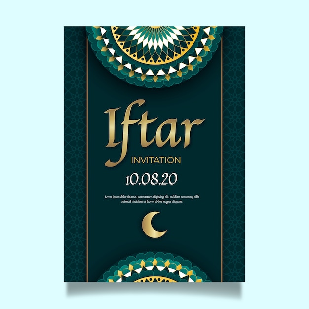 Iftar uitnodiging sjabloonontwerp