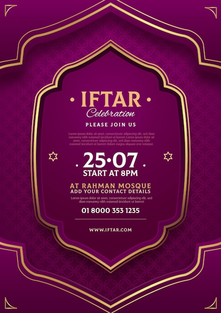 Iftar verticale poster sjabloon