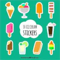 Gratis vector ijs stickers