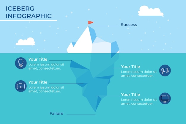 Ijsberg infographic concept