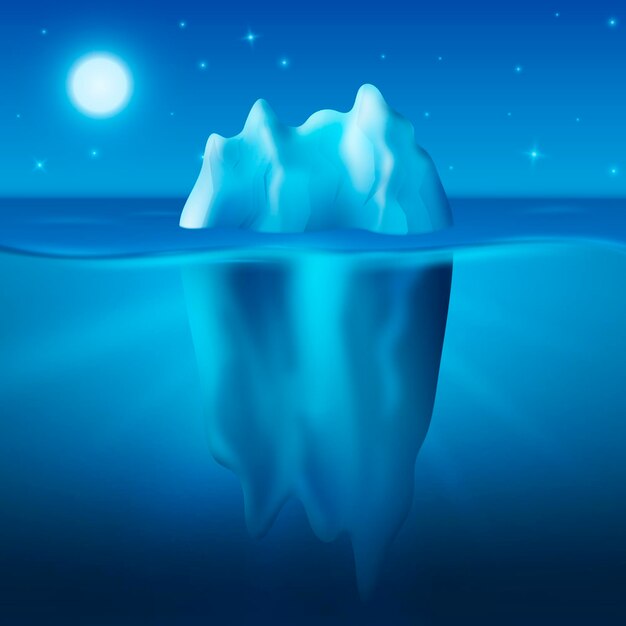 IJsberg onder de sterrennacht