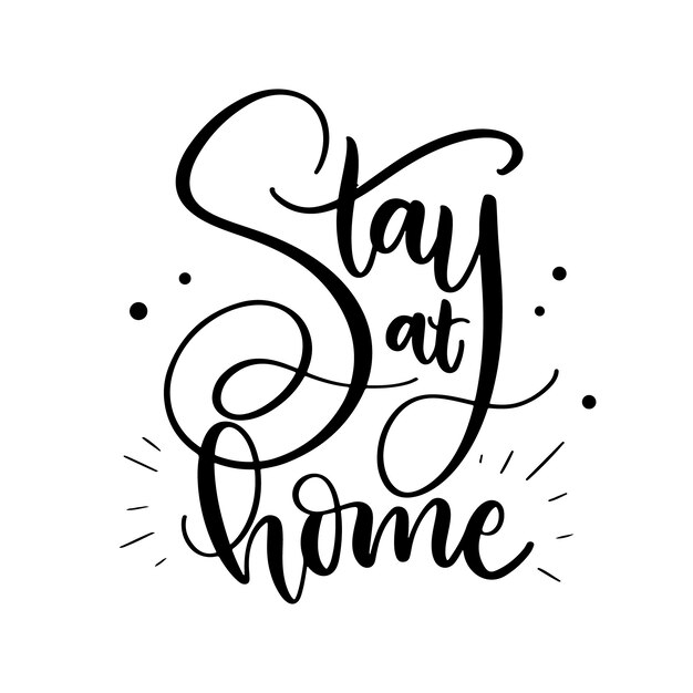 Ik blijf thuis belettering