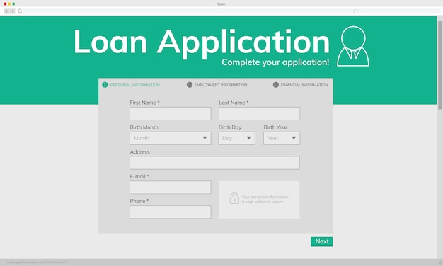 Illustation of loan application