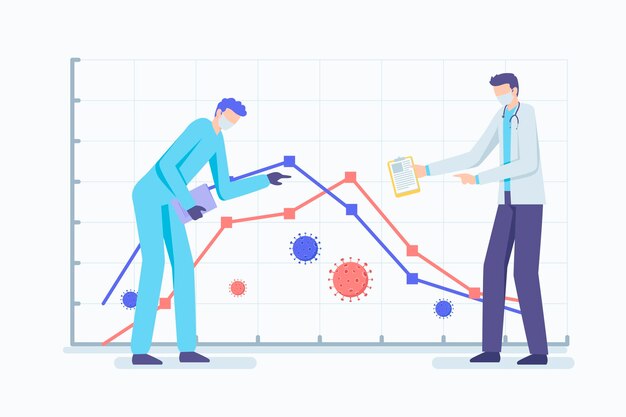 Illustratie met het curve-thema afvlakken
