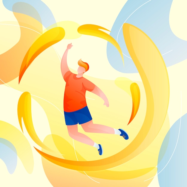 Gratis vector illustratie met kleurovergang sportspellen