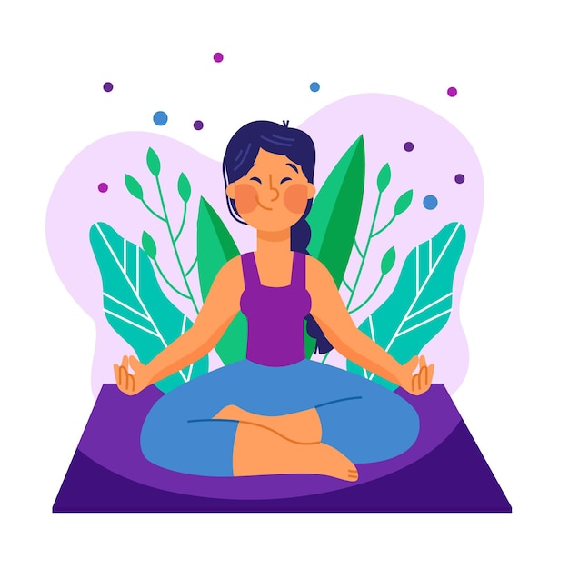 Gratis vector illustratie met meditatie