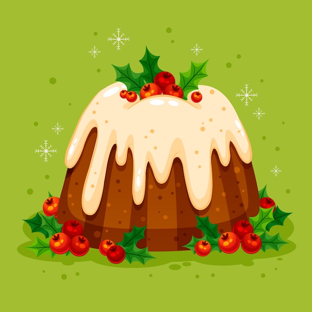 Illustratie met verloop kerstpudding