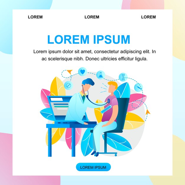 Illustratie Online Geneeskunde Raadpleging Arts