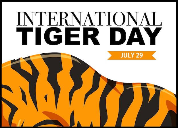 Illustratie ter viering van de internationale dag van de tijger