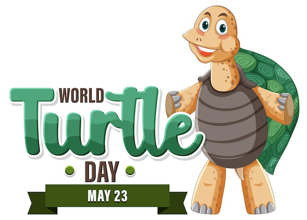 Illustratie ter viering van de wereldschildpadendag