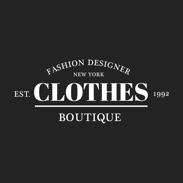 Illustratie van boutique winkel logo stempel banner