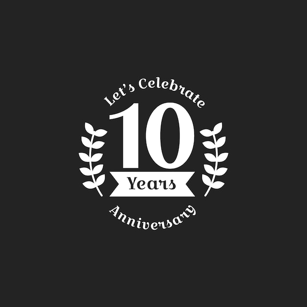 Illustratie van de 10de banner van de verjaardagszegel