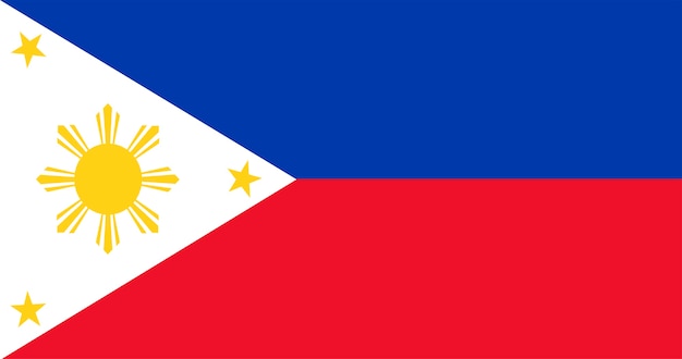 Illustratie van de Filippijnen vlag