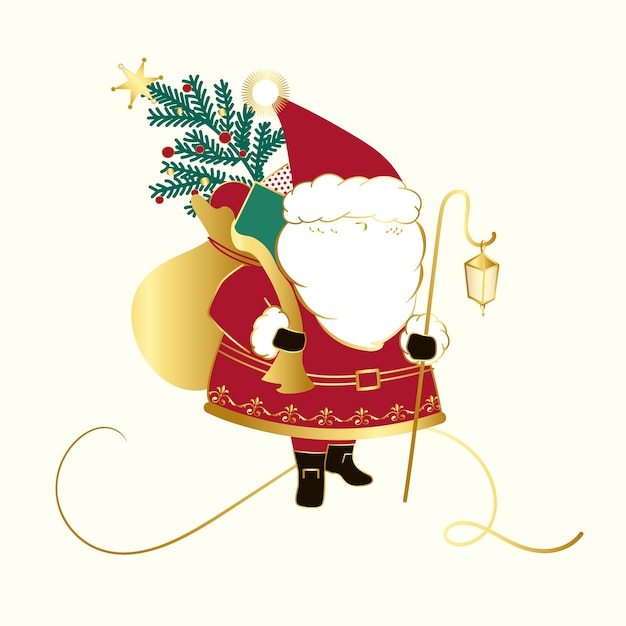 Gratis vector illustratie van de kerstman