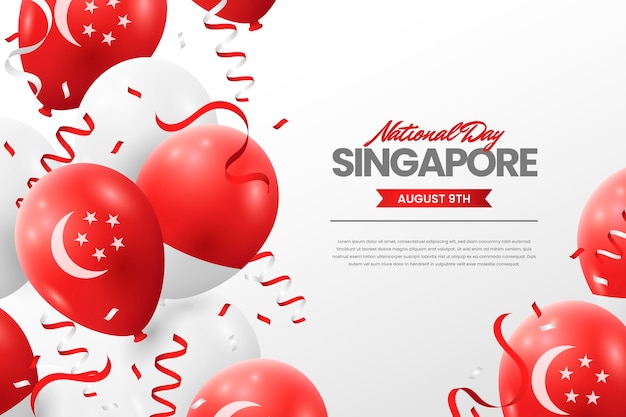 Illustratie van de nationale feestdag van singapore sing