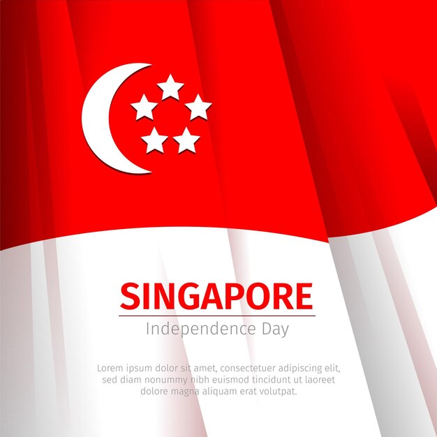 Illustratie van de nationale feestdag van singapore sing