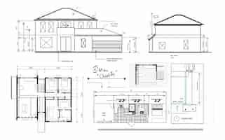 Gratis vector illustratie van de planning van het huis