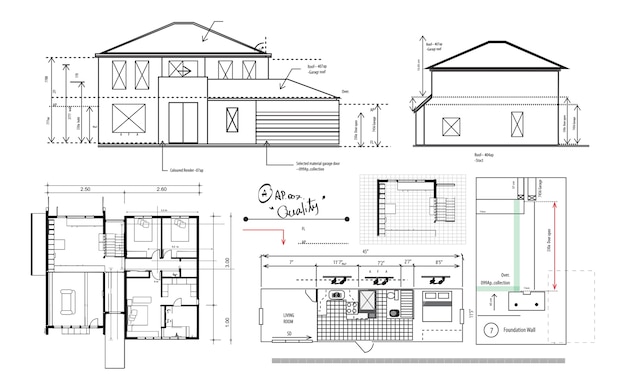 Illustratie van de planning van het huis