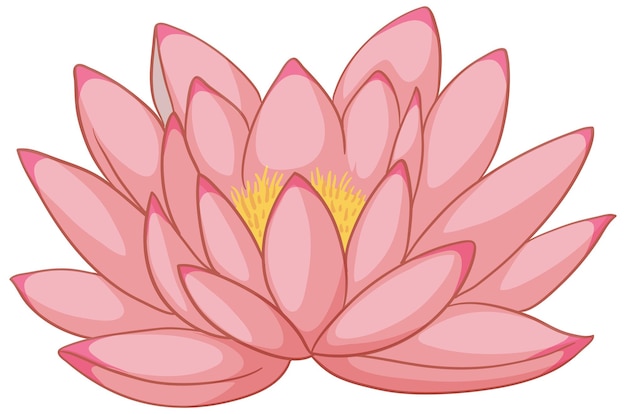 Gratis vector illustratie van de serene roze lotusbloem