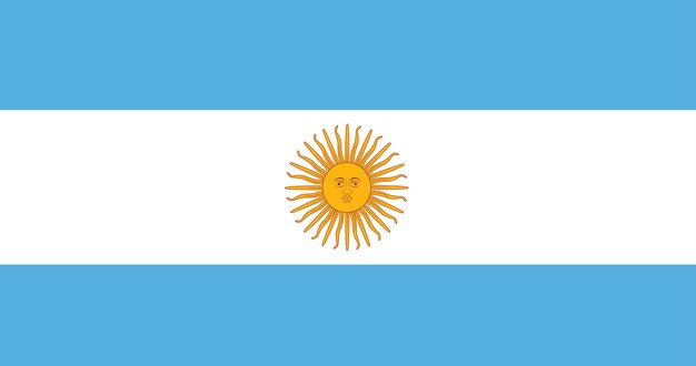 Illustratie van de vlag van Argentinië