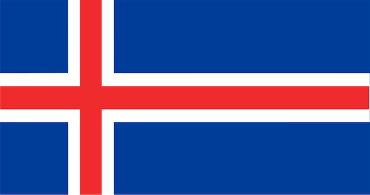 Gratis Vector illustratie van de vlag van ijsland