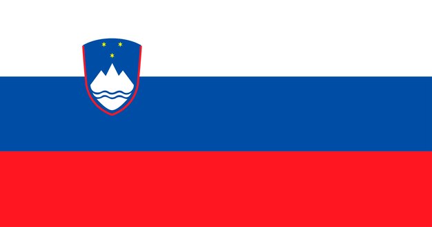 Illustratie van de vlag van Slovenië