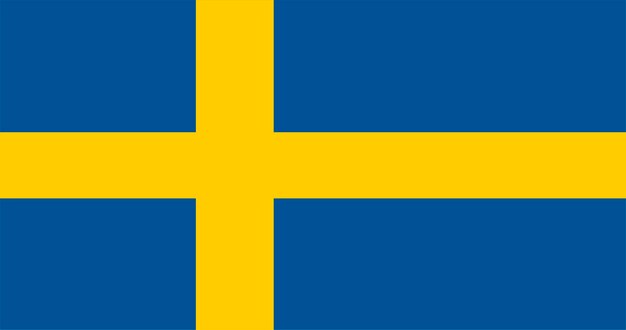 Illustratie van de vlag van Zweden