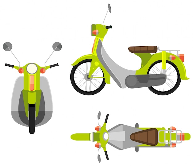 Gratis vector illustratie van een ander zicht op een motorfiets