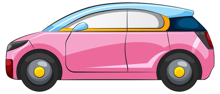 Gratis Vector illustratie van een elegante moderne compacte auto