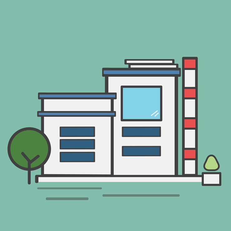 Gratis Vector illustratie van een krachtcentrale