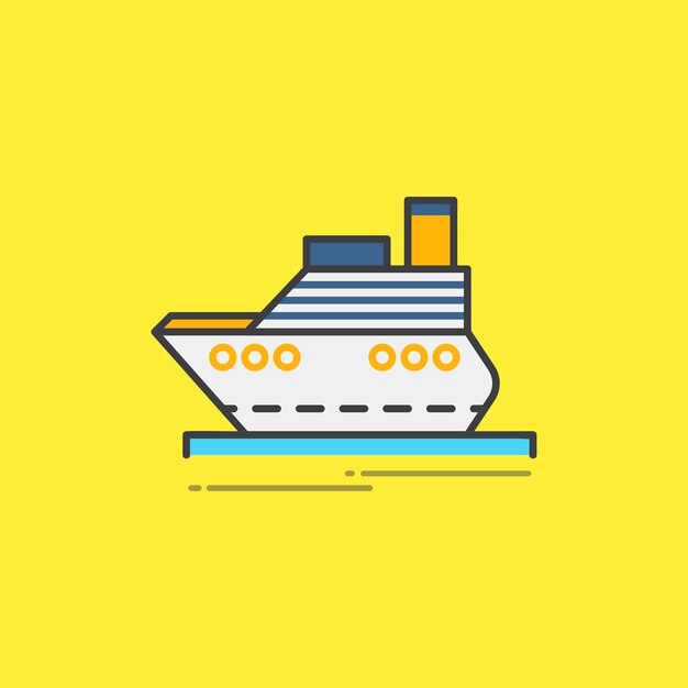 Illustratie van een passagiersveerboot