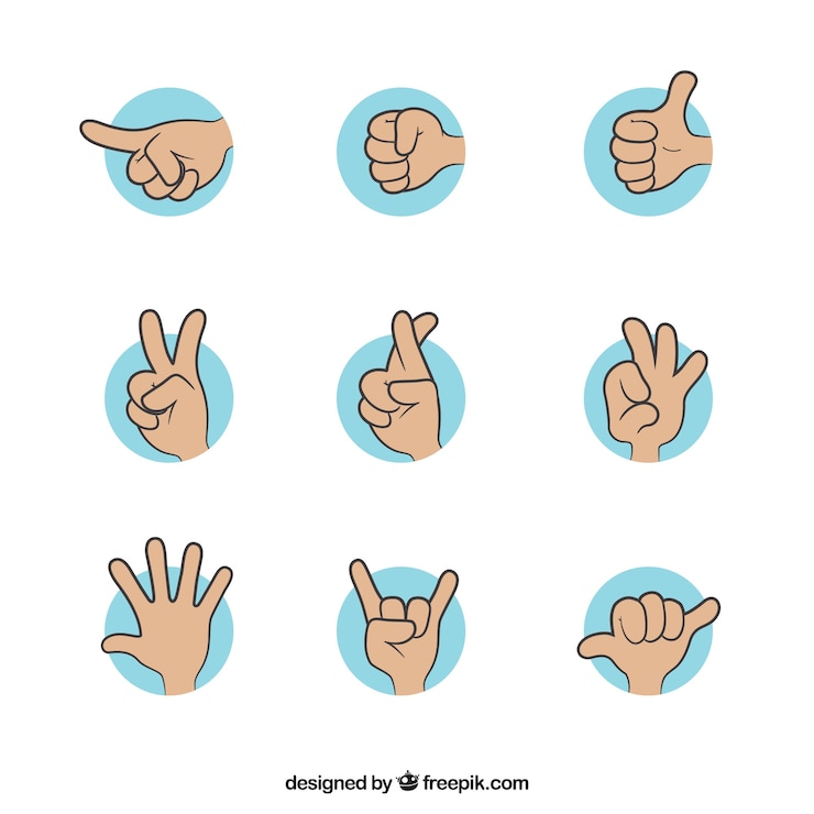 Gratis Vector illustratie van handgebaren