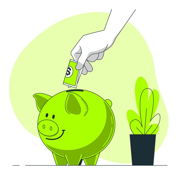 Illustratie van het besparingsconcept