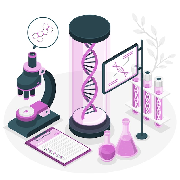 Gratis vector illustratie van het biotechnologieconcept