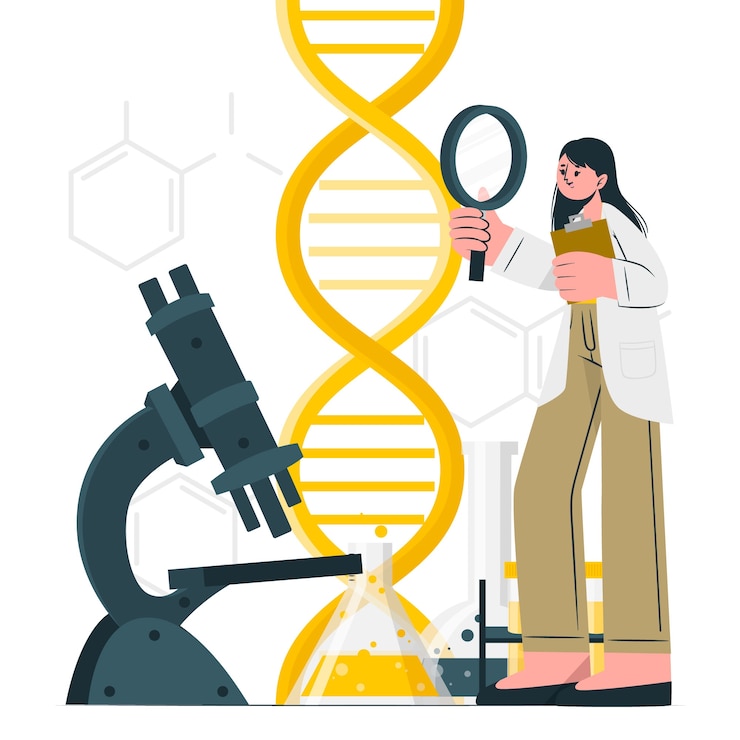 Gratis Vector illustratie van het biotechnologieconcept