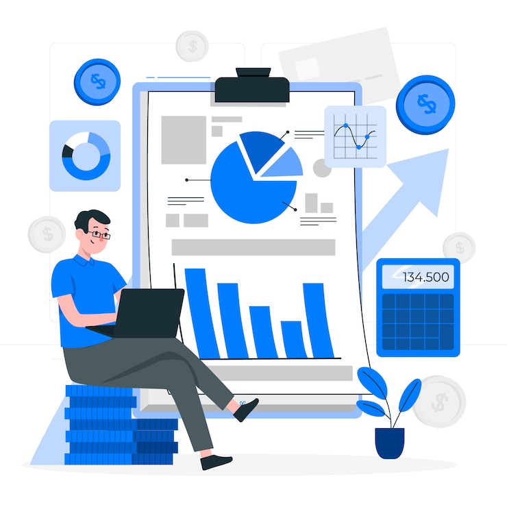 Gratis Vector illustratie van het boekhoudconcept