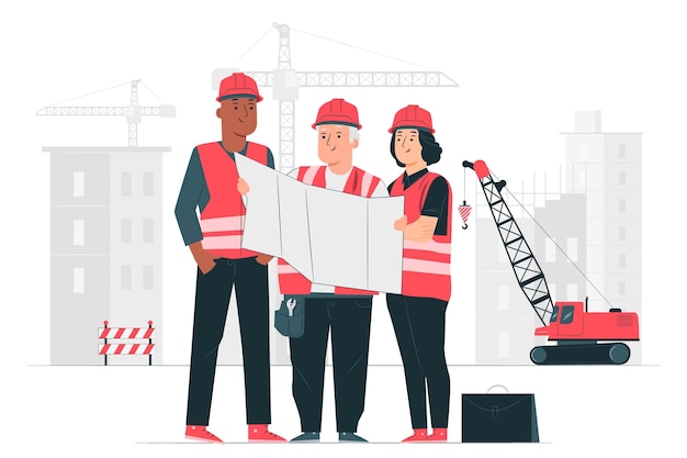 Illustratie van het bouwconcept