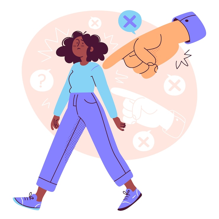 Gratis Vector illustratie van het concept racisme