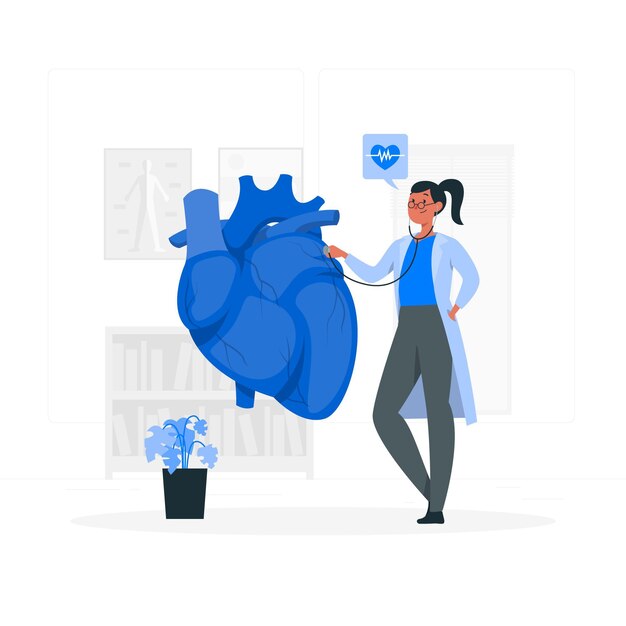 Illustratie van het concept van de cardioloog