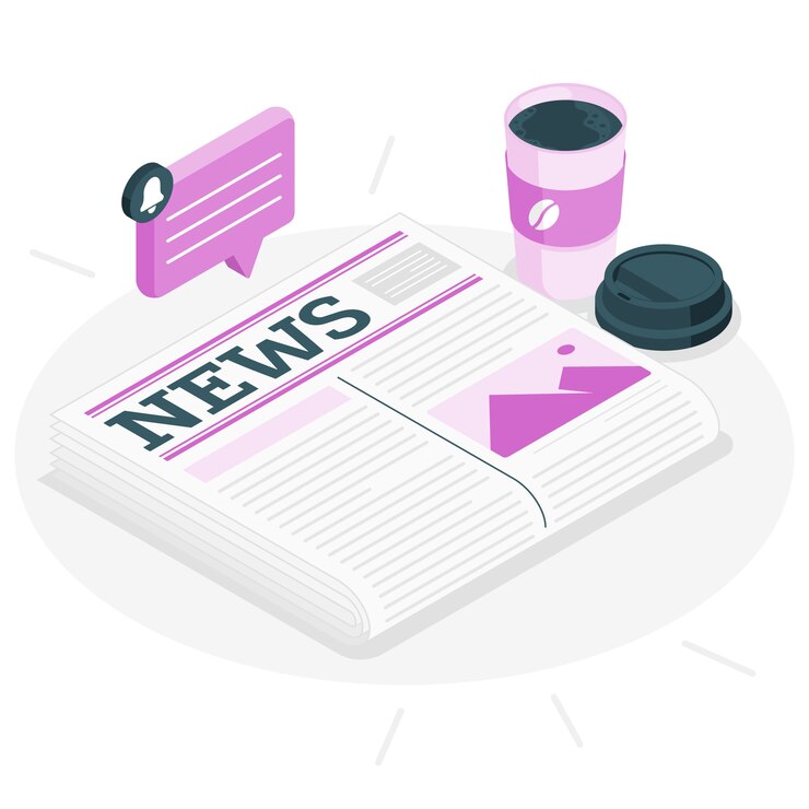Gratis Vector illustratie van het concept van de krant