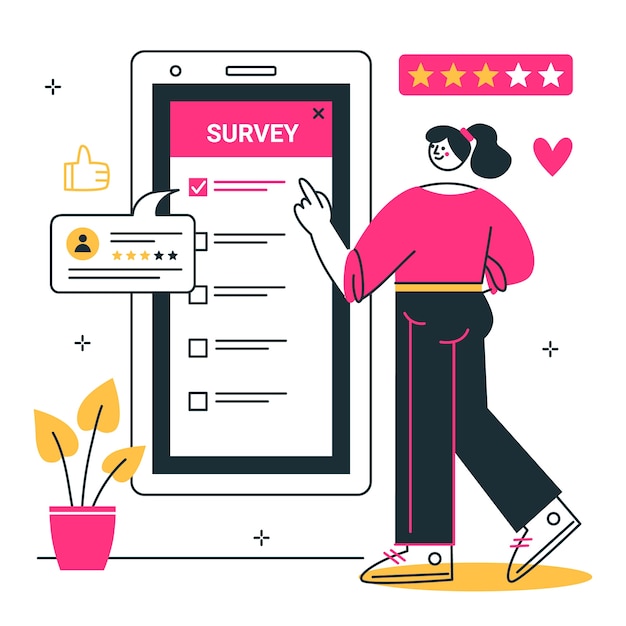 Illustratie van het concept van het feedbackonderzoek