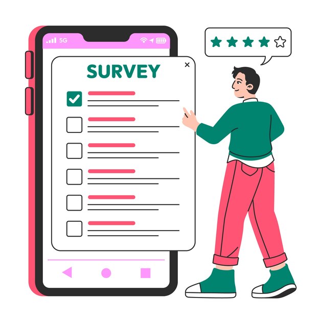 Illustratie van het concept van het feedbackonderzoek